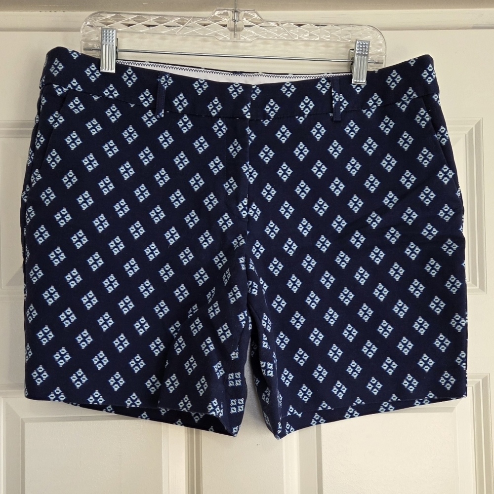 Kenar Blue Patterned Shorts - Size 14